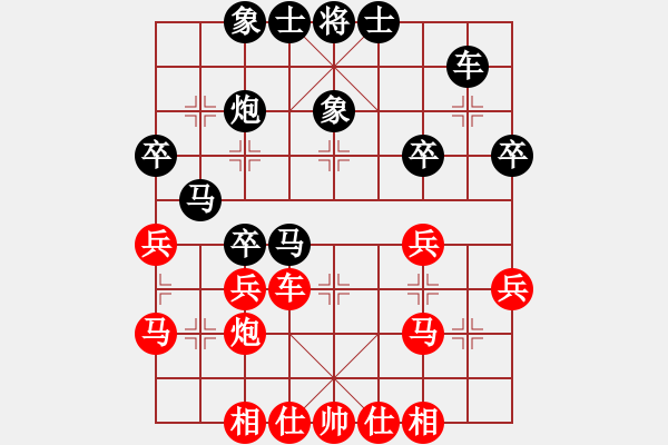 象棋棋譜圖片：棋圣王圣棋(2段)-和-養(yǎng)豬專(zhuān)業(yè)戶(hù)(1段) - 步數(shù)：30 