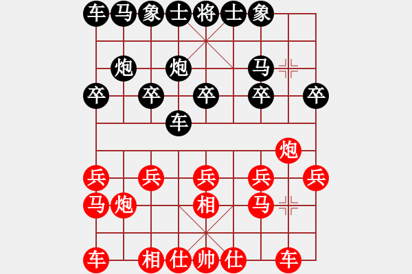 象棋棋譜圖片：固體膠膠[紅] -負(fù)- 壹步叁思[黑] - 步數(shù)：10 