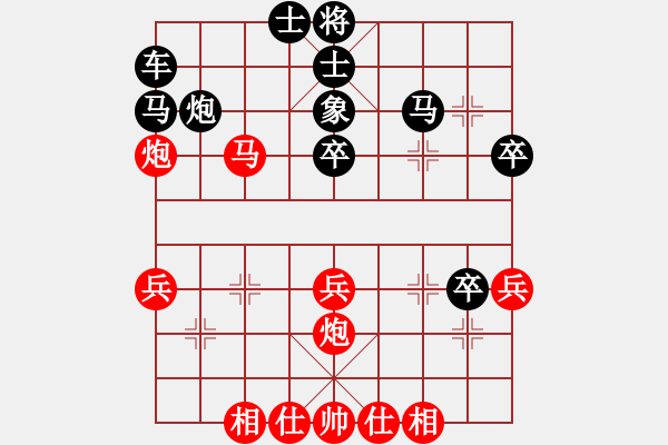 象棋棋譜圖片：6911局 B00-中炮局-旋九專雙核-業(yè)余 紅先和 旋風(fēng)引擎24層 - 步數(shù)：40 