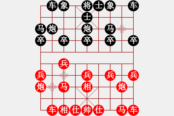 象棋棋譜圖片：1557局 A10-飛相局-旋風(fēng)九專雙核 紅先負(fù) 小蟲引擎25層 - 步數(shù)：10 