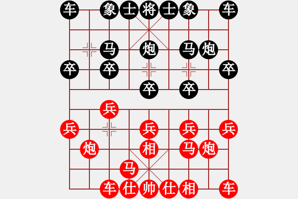 象棋棋譜圖片：醉棋渡河[紅] -VS- 點煙抽★寂寞[黑] - 步數(shù)：10 