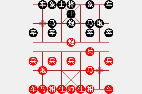 象棋棋譜圖片：先勝網(wǎng)絡(luò)棋手（列炮局） - 步數(shù)：10 