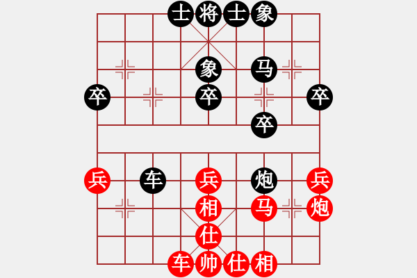 象棋棋譜圖片：靜若止水(2段)-負(fù)-gaga(1段)仙人指路對(duì)中炮 - 步數(shù)：30 