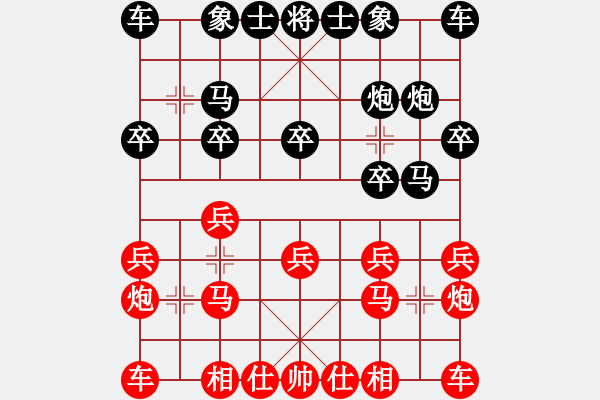 象棋棋譜圖片：攻殺中弱子不考慮 一往無前 - 步數(shù)：10 