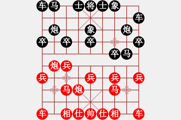 象棋棋譜圖片：張彥茹[業(yè)9-3] 先負 李曉娜[業(yè)9-3]  - 步數(shù)：10 