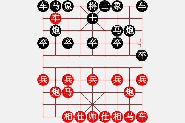 象棋棋譜圖片：1055局 A03- 邊炮局-小蟲引擎23層(2770) 先勝 太史慈(1250) - 步數(shù)：10 