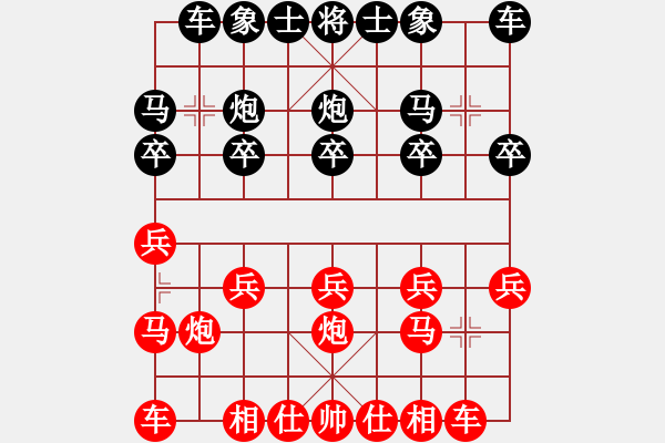 象棋棋譜圖片：1 - 步數(shù)：10 