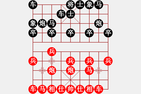 象棋棋譜圖片：中炮進(jìn)七兵對(duì)單提馬橫車（單提馬對(duì)局評(píng)注13：郭長順 和 徐天利） - 步數(shù)：10 