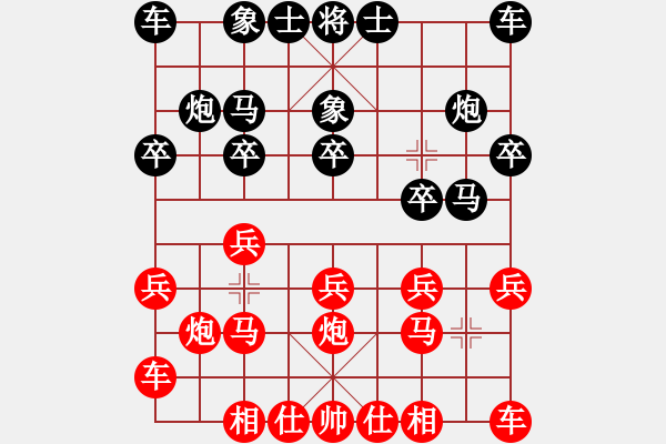 象棋棋譜圖片：負(fù)分太后 魚[紅] -VS- 雪山麒麟[黑](6) - 步數(shù)：10 