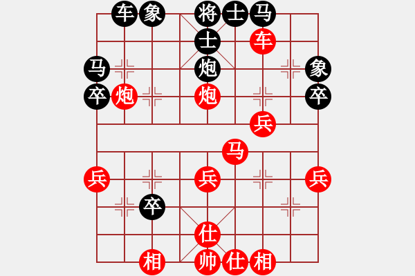 象棋棋譜圖片：熱血盟_孤單[紅] -VS- 熱血盟●溫柔一刀[黑] - 步數(shù)：40 