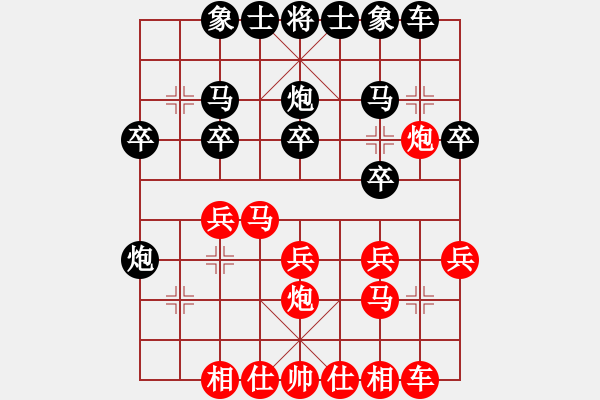 象棋棋譜圖片：20210825邱楚玥先對(duì)劉詩(shī)哲.XQF - 步數(shù)：20 