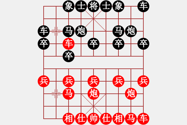 象棋棋譜圖片：飛天-6968紅負(fù)葬心【中炮過河車對反宮馬】 - 步數(shù)：10 