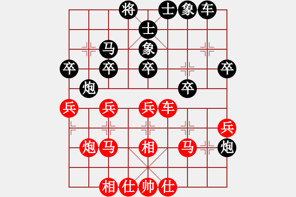 象棋棋譜圖片：屠龍恨飛刀(6段)-負(fù)-大師傅的師(7段)中炮巡河車對屏風(fēng)馬 紅進(jìn)左馬 - 步數(shù)：30 