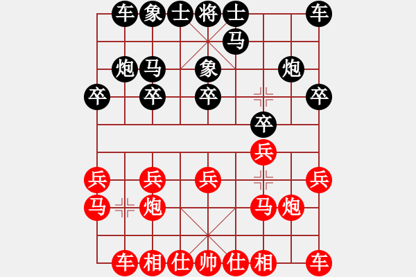 象棋棋譜圖片：雷法耀     先和 黃松軒     - 步數(shù)：10 