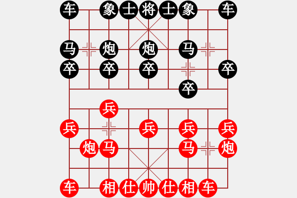 象棋棋譜圖片：海浪[紅] -VS- 橫才俊儒[黑] - 步數(shù)：10 