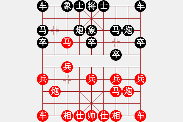 象棋棋譜圖片：因?yàn)樗訹1245437518] -VS- 寶貝可愛[245528461] - 步數(shù)：10 