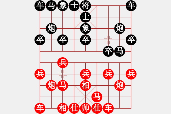 象棋棋譜圖片：行者必達[紅] -VS- 由[黑] - 步數(shù)：10 