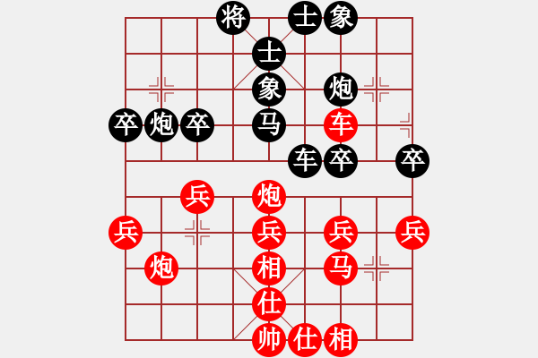 象棋棋譜圖片：樂大勇先和難得糊涂（神一）-評測對局 - 步數(shù)：30 