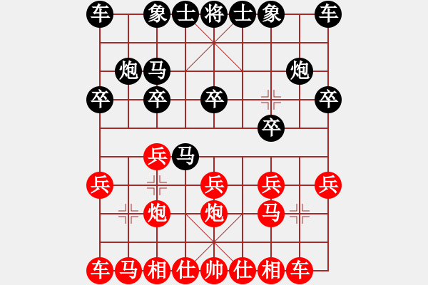 象棋棋譜圖片：五七炮互進(jìn)七兵對(duì)屏風(fēng)馬 后勝 - 步數(shù)：10 