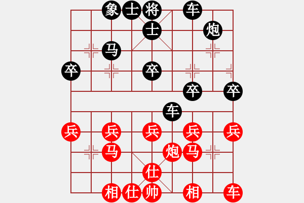 象棋棋譜圖片：勇闖天涯[1245153842] -VS- 橫才俊儒[292832991] - 步數(shù)：30 