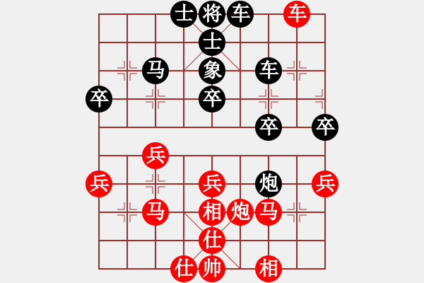 象棋棋譜圖片：勇闖天涯[1245153842] -VS- 橫才俊儒[292832991] - 步數(shù)：40 