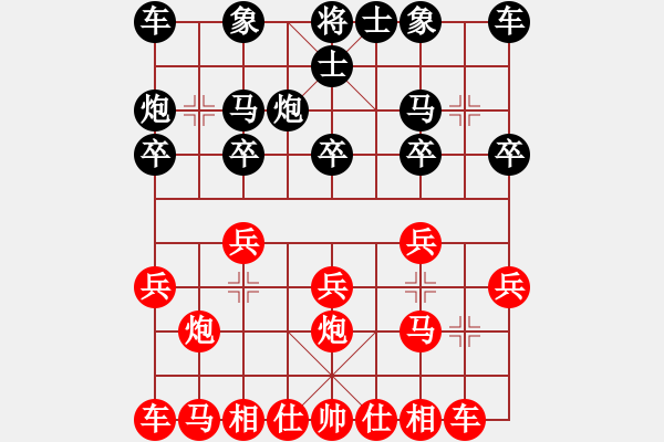 象棋棋譜圖片：第三軍軍座(2段)-勝-新手請(qǐng)關(guān)照(4段)中炮局 - 步數(shù)：10 