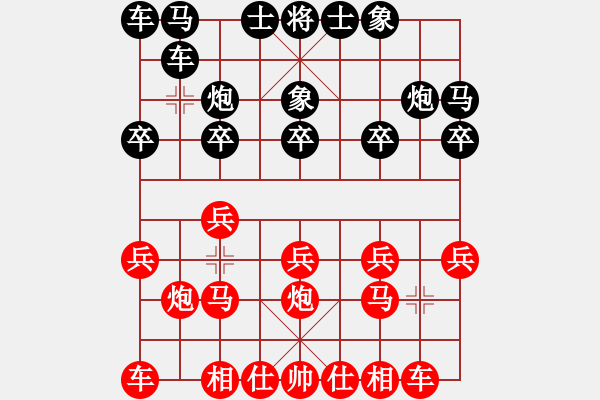 象棋棋譜圖片：田長(zhǎng)興     先勝 孫啟忠     - 步數(shù)：10 