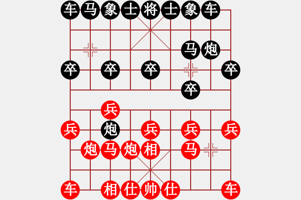 象棋棋谱图片：西白虎(月将)-胜-徐大炮(4段) - 步数：10 