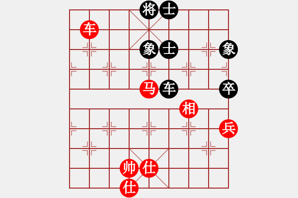 象棋棋譜圖片：中炮進(jìn)五七路兵對(duì)屏風(fēng)馬（旋風(fēng)勝巫師特大級(jí)） - 步數(shù)：140 