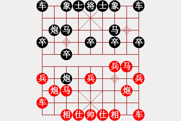 象棋棋譜圖片：1 - 步數(shù)：10 