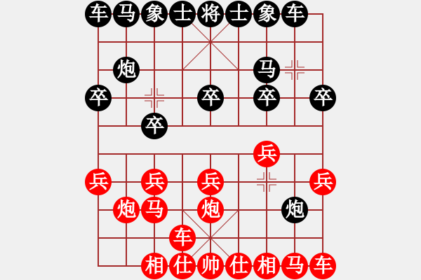 象棋棋譜圖片：橫才俊儒[292832991] -VS- 藍(lán)色天空[158582233] - 步數(shù)：10 