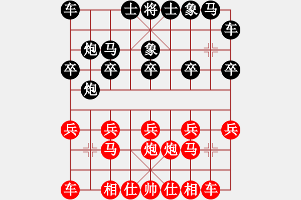 象棋棋譜圖片：1775局 B00-中炮局-天天AI選手 紅先負(fù) 小蟲引擎23層 - 步數(shù)：10 