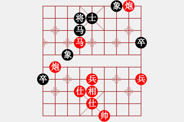 象棋棋譜圖片：石林[紅] -VS- 棋藝平平[黑] - 步數(shù)：100 