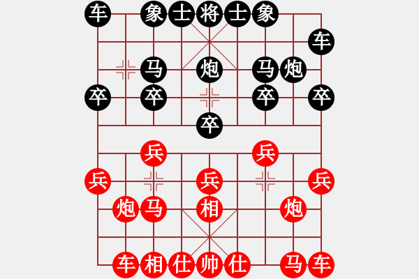 象棋棋譜圖片：負(fù)分太后 魚[紅] -VS- 玉面小飛豬[黑] - 步數(shù)：10 