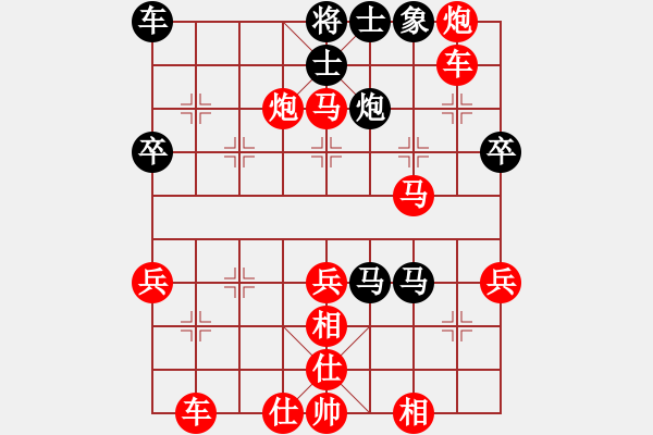 象棋棋譜圖片：負(fù)分太后 魚(yú)[紅] -VS- 深秋 梧桐[黑] - 步數(shù)：40 