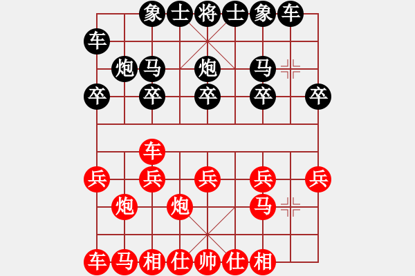 象棋棋譜圖片：王永靖[紅] -VS- dumbnessor[黑] - 步數：10 