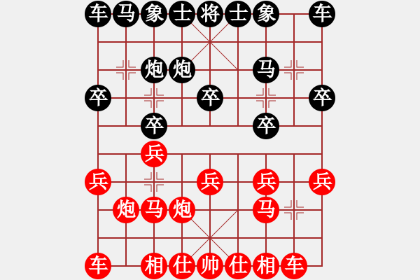象棋棋谱图片：姜毅之 先和 谢业枧 - 步数：10 
