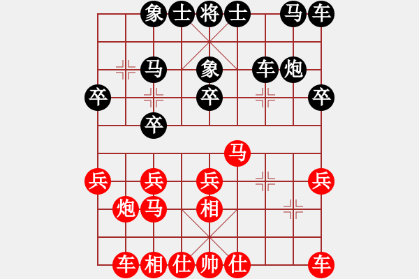 象棋棋譜圖片：豬頭豬(9段)-勝-悍匪劉大疤(7段) - 步數(shù)：20 