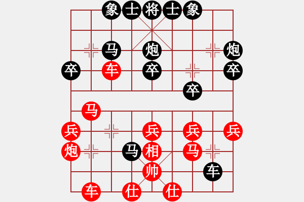 象棋棋譜圖片：2023.2.27.2中級(jí)場(chǎng)后勝過宮炮對(duì)進(jìn)7卒 - 步數(shù)：36 