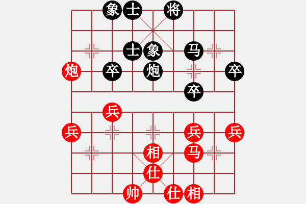 象棋棋譜圖片：陳啟明     先和 羅忠才     - 步數(shù)：54 