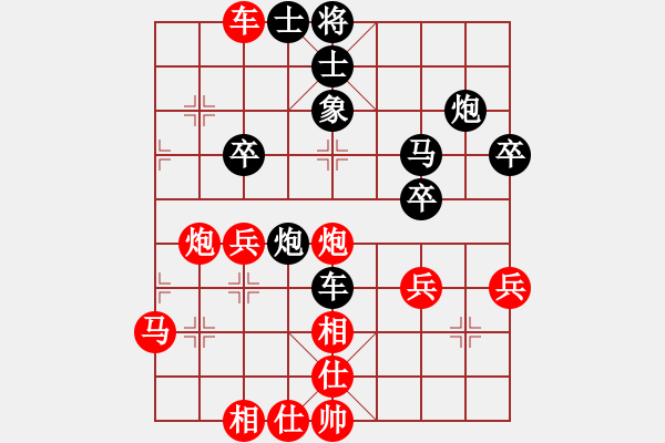 象棋棋譜圖片：進(jìn)兵對(duì)卒底炮飛右相 nzbdwmsuna勝alladd - 步數(shù)：40 