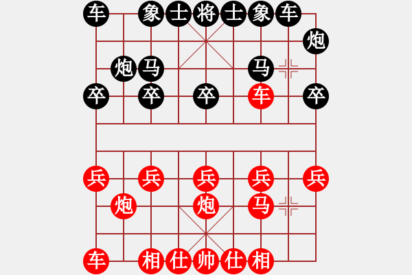 象棋棋譜圖片：第5局 直車過河對屈頭屏風(fēng)馬 - 步數(shù)：10 