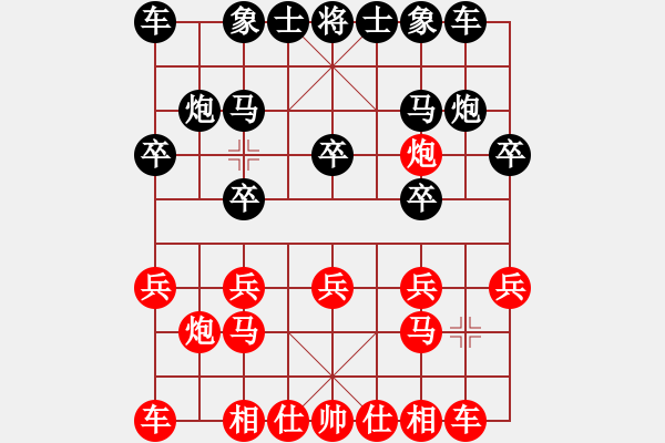 象棋棋譜圖片：318局 A05- 過(guò)河炮局-小蟲引擎23層(2265) 先勝 龐統(tǒng)(2250) - 步數(shù)：10 