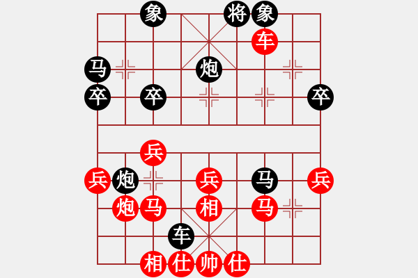 象棋棋譜圖片：專殺高手[紅] -VS-行者必達(dá)[黑] - 步數(shù)：40 