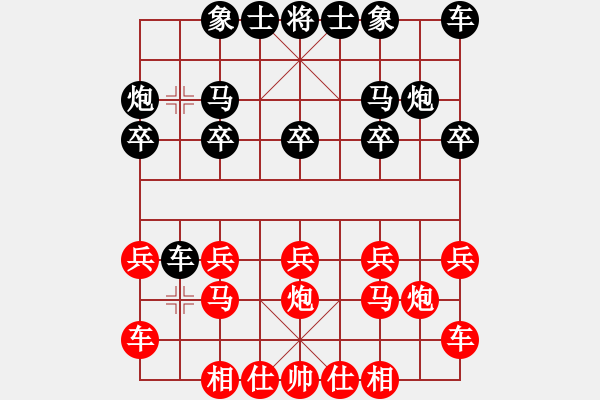 象棋棋譜圖片：我說金錢是檢驗真理的唯一標準[紅] -VS- 偏鋒炮王[黑] - 步數(shù)：10 