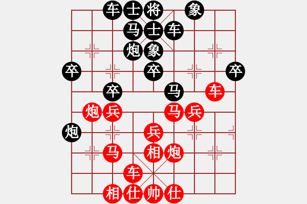 象棋棋譜圖片：人機(jī)對(duì)戰(zhàn) 2025-1-15 8:12 - 步數(shù)：30 