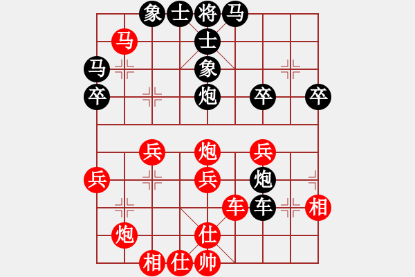 象棋棋譜圖片：‖棋家軍‖皎月[2739506104] -VS- 冷雨追風[646710553] - 步數(shù)：40 