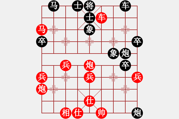 象棋棋譜圖片：20170427 先勝天天業(yè)6-2 五九炮過河車對屏風(fēng)馬左馬盤河飛右象 炮2進4 車1平2 車二平四 - 步數(shù)：40 