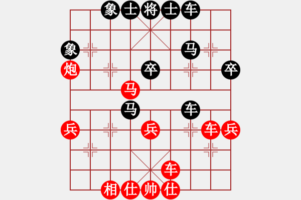 象棋棋譜圖片：密山過宮炮(8段)-勝-春城老妖怪(8段) - 步數(shù)：40 