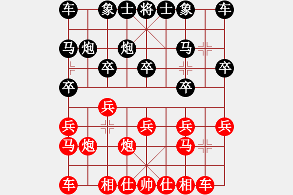 象棋棋谱图片：厦门象屿 郑一泓 和 上海金外滩 谢靖 - 步数：10 